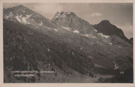 Österreich - Konstanzer Hütte - mit Kuchenspitze - 1928 Österreich - Konstanzer Hütte - mit Kuchenspitze - 1928
