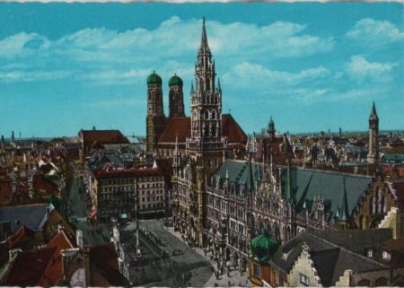 München - Rathaus und Frauenkirche - ca. 1975 München - Rathaus und Frauenkirche - ca. 1975