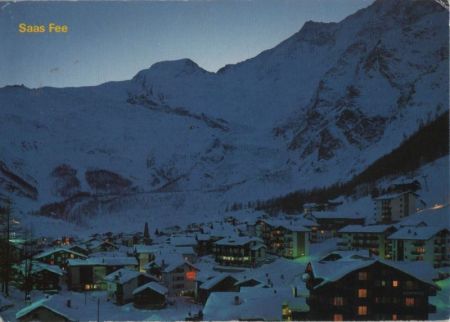 Schweiz - Saas-Fee - Abenddämmerung - 1981 Schweiz - Saas-Fee - Abenddämmerung - 1981