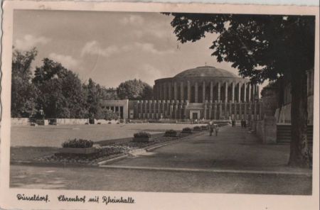 Düsseldorf - Ehrenhof mit Rheinhalle - 1950 Düsseldorf - Ehrenhof mit Rheinhalle - 1950