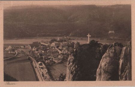 Beuron - mit Petersfelsen - ca. 1950 Beuron - mit Petersfelsen - ca. 1950