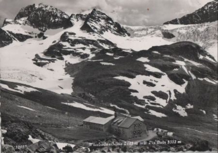 Österreich - Wiesbadener Hütte - mit Piz Buin - 1962 Österreich - Wiesbadener Hütte - mit Piz Buin - 1962