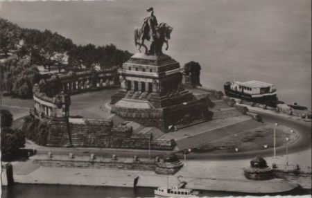 Koblenz - Denkmal am Deutschen Eck - ca. 1940 Koblenz - Denkmal am Deutschen Eck - ca. 1940