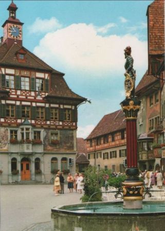 Schweiz - Stein am Rhein - Rathausplatz - ca. 1985 Schweiz - Stein am Rhein - Rathausplatz - ca. 1985