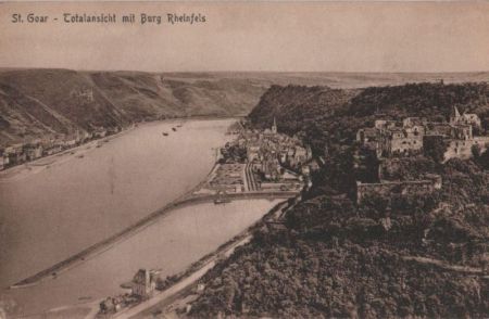 St. Goar - Totalansicht mit Burg Rheinfels - ca. 1935 St. Goar - Totalansicht mit Burg Rheinfels - ca. 1935