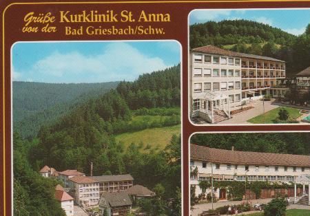 Grüße von der Kurklinik St. Anna, Bad Griesbach/Schw. - 1996 Grüße von der Kurklinik St. Anna, Bad Griesbach/Schw. - 1996