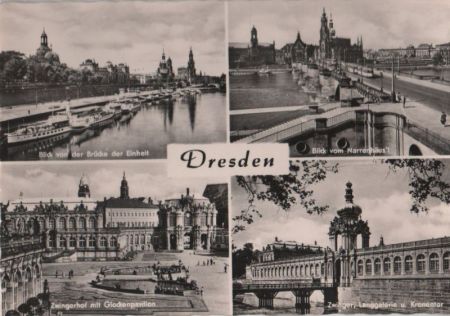 Dresden - u.a. Blick von der Brücke der Einheit - 1960 Dresden - u.a. Blick von der Brücke der Einheit - 1960