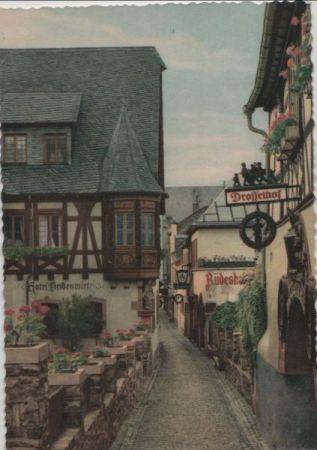 Rüdesheim - Drosselgasse - ca. 1965 Rüdesheim - Drosselgasse - ca. 1965