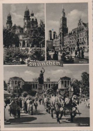 München - u.a. Bavaria mit Pferden - 1961 München - u.a. Bavaria mit Pferden - 1961