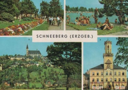 Schneeberg - u.a. Rathaus - ca. 1980 Schneeberg - u.a. Rathaus - ca. 1980