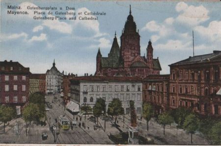 Mainz - Gutenbergplatz am Dom - ca. 1925 Mainz - Gutenbergplatz am Dom - ca. 1925