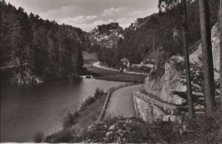 Pottenstein - Burg, Blick vom Weihersbachtal - ca. 1960 Pottenstein - Burg, Blick vom Weihersbachtal - ca. 1960