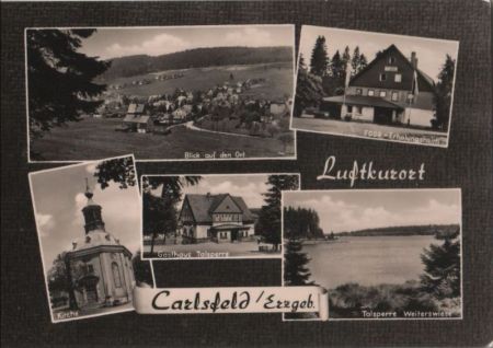 Eibenstock-Carlsfeld - u.a. Blick auf den Ort - 1968 Eibenstock-Carlsfeld - u.a. Blick auf den Ort - 1968