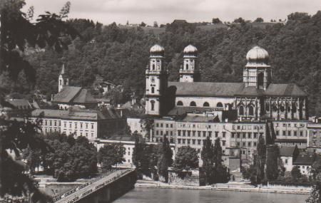 Passau - Blick über Inn zum Dom - ca. 1955 Passau - Blick über Inn zum Dom - ca. 1955