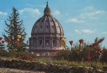 Vatikan - Vatikanstadt - aus Vatikanischem Garten - 1974 Vatikan - Vatikanstadt - aus Vatikanischem Garten - 1974