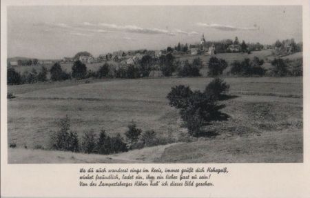 Hohegeiß - Blick vom Lampertsberg - ca. 1955 Hohegeiß - Blick vom Lampertsberg - ca. 1955