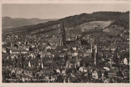 Freiburg - Blick vom Lorettoberg - 1953 Freiburg - Blick vom Lorettoberg - 1953