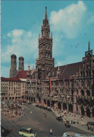 München - Rthaus und Frauenkirche - 1962 München - Rthaus und Frauenkirche - 1962
