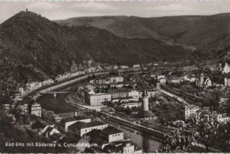 Bad Ems - mit Bäderley - ca. 1960 Bad Ems - mit Bäderley - ca. 1960