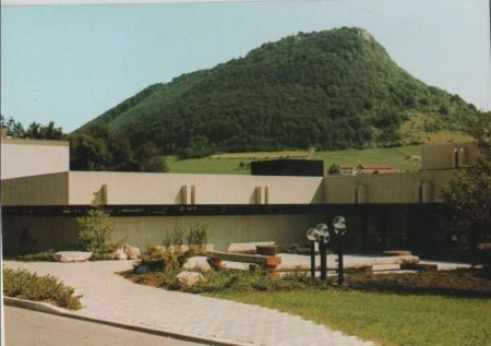 Bad Ditzenbach - Thermalbad, Vorderansicht - 1993 Bad Ditzenbach - Thermalbad, Vorderansicht - 1993