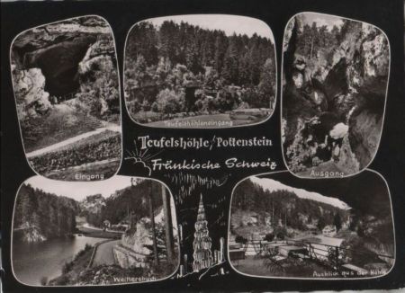 Pottenstein - Teufelshöhle, u.a. Weihersbach - ca. 1965 Pottenstein - Teufelshöhle, u.a. Weihersbach - ca. 1965
