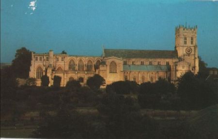 Großbritannien - Christchurch - Priory by night - ca. 1970 Großbritannien - Christchurch - Priory by night - ca. 1970