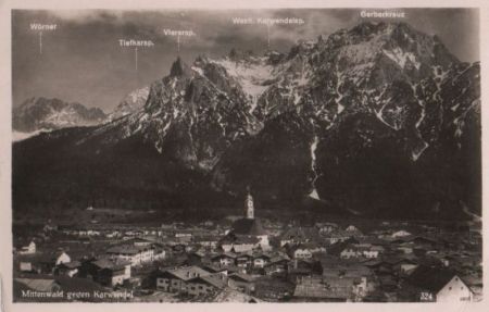 Mittenwald - gegen Karwendel - 1941 Mittenwald - gegen Karwendel - 1941