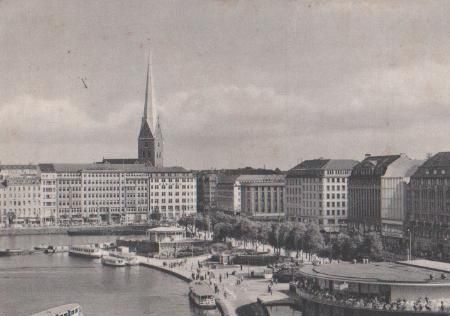 Hamburg - Jungfernstieg - 1959 Hamburg - Jungfernstieg - 1959