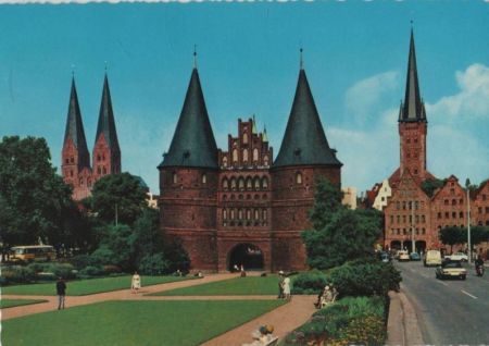 Lübeck - Blick auf St. Marien - ca. 1975 Lübeck - Blick auf St. Marien - ca. 1975
