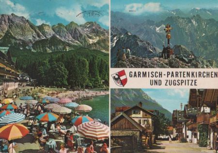 Garmisch-Partenkirchen - mit Zugspitze - ca. 1970 Garmisch-Partenkirchen - mit Zugspitze - ca. 1970
