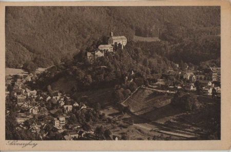 Schwarzburg - Blick vom Trippstein - ca. 1950 Schwarzburg - Blick vom Trippstein - ca. 1950