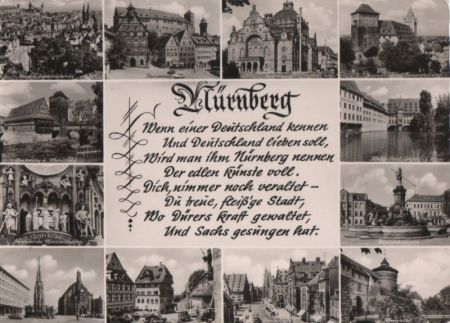 Nürnberg - u.a. Neptunbrunnen - ca. 1965 Nürnberg - u.a. Neptunbrunnen - ca. 1965