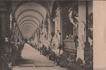 Italien - Genua - Genova - Camposanto, Galleria Inferiore - ca. 1935 Italien - Genua - Genova - Camposanto, Galleria Inferiore - ca. 1935