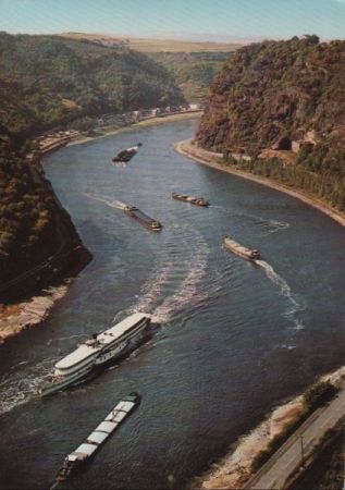 Loreley - und viele Schiffe - ca. 1980 Loreley - und viele Schiffe - ca. 1980