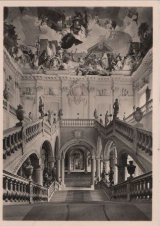 Würzburg - Residenz, Treppenhaus - ca. 1955 Würzburg - Residenz, Treppenhaus - ca. 1955