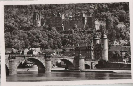 Heidelberg - mit Schloß und Alter Brücke - ca. 1960 Heidelberg - mit Schloß und Alter Brücke - ca. 1960