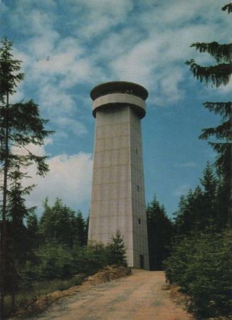 Ludwigsstadt-Lauenstein, Burg Lauenstein - Aussichtsturm Thüringer Warte - ca. 1970 Ludwigsstadt-Lauenstein, Burg Lauenstein - Aussichtsturm Thüringer Warte - ca. 1970