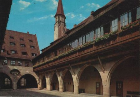 Nürnberg - Heilig-Geist-Spital, Innenhof - ca. 1980 Nürnberg - Heilig-Geist-Spital, Innenhof - ca. 1980