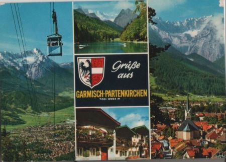 Garmisch-Partenkirchen - mit 4 Bildern - ca. 1975 Garmisch-Partenkirchen - mit 4 Bildern - ca. 1975