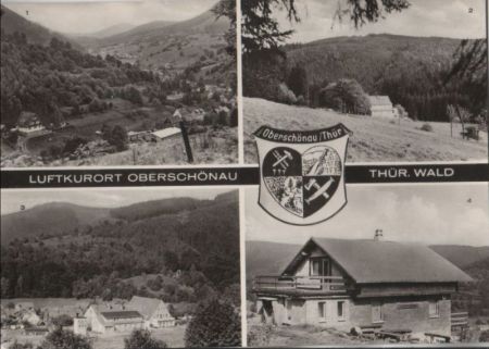 Oberschönau, Thüringen - mit 4 Bildern - ca. 1980 Oberschönau, Thüringen - mit 4 Bildern - ca. 1980