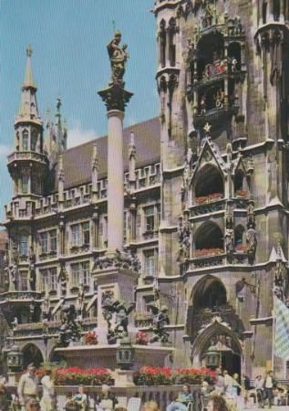 München - Rathaus mit Mariensäule - ca. 1985 München - Rathaus mit Mariensäule - ca. 1985
