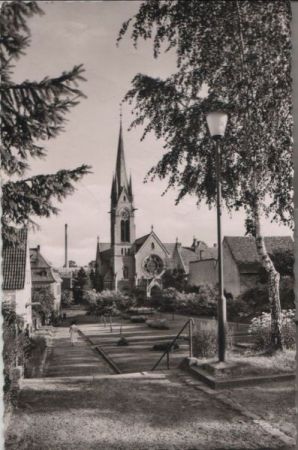 Eisenberg - Freiheitsplatz mit evgl. Kirche - 1960 Eisenberg - Freiheitsplatz mit evgl. Kirche - 1960