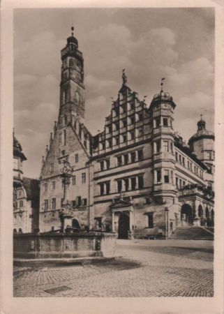 Rothenburg - Altes und neues Rathaus - 1952 Rothenburg - Altes und neues Rathaus - 1952