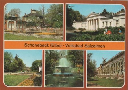 Schönebeck-Bad Salzelmen - u.a. HO-Gaststätte Kurpark - 1987 Schönebeck-Bad Salzelmen - u.a. HO-Gaststätte Kurpark - 1987