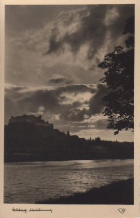 Österreich - Salzburg - Abendstimmung - ca. 1950 Österreich - Salzburg - Abendstimmung - ca. 1950