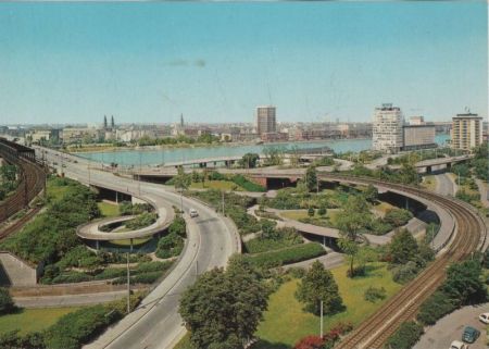 Mannheim - Brückenauffahrt - ca. 1980 Mannheim - Brückenauffahrt - ca. 1980