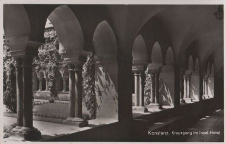 Konstanz - Kreuzgang im Insel-Hotel - ca. 1950 Konstanz - Kreuzgang im Insel-Hotel - ca. 1950