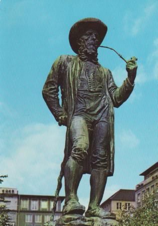 Bielefeld - Leineweber-Denkmal - ca. 1975 Bielefeld - Leineweber-Denkmal - ca. 1975