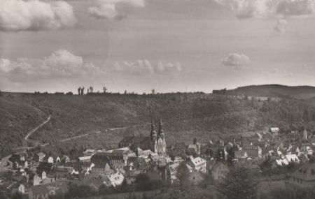 Blick auf Prüm in der Eifel - 1956 Blick auf Prüm in der Eifel - 1956