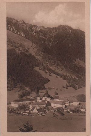Kloster Ettal - mit Ettalermandl - ca. 1935 Kloster Ettal - mit Ettalermandl - ca. 1935